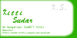 kitti sudar business card